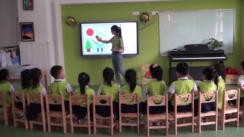 幼儿中班数学游戏《图形王国》优质课教学视频