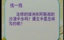 小学语文 四年级下册(苏教版) 《沙漠中的绿洲》【董一红】（江苏省优质教学资源课堂教学示范-模拟教学）